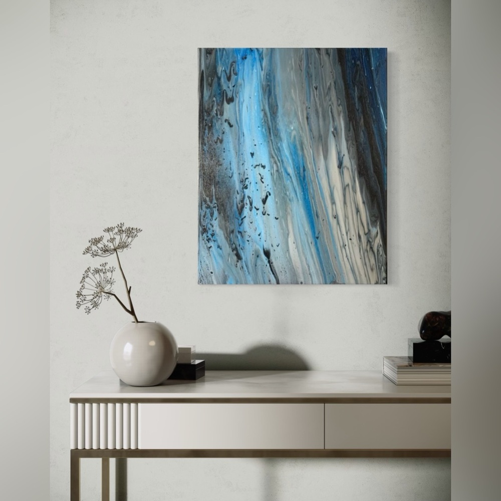 Original Abstract Art 16inx20in One Of A Kind Handmade Painting On A Canvas NEW